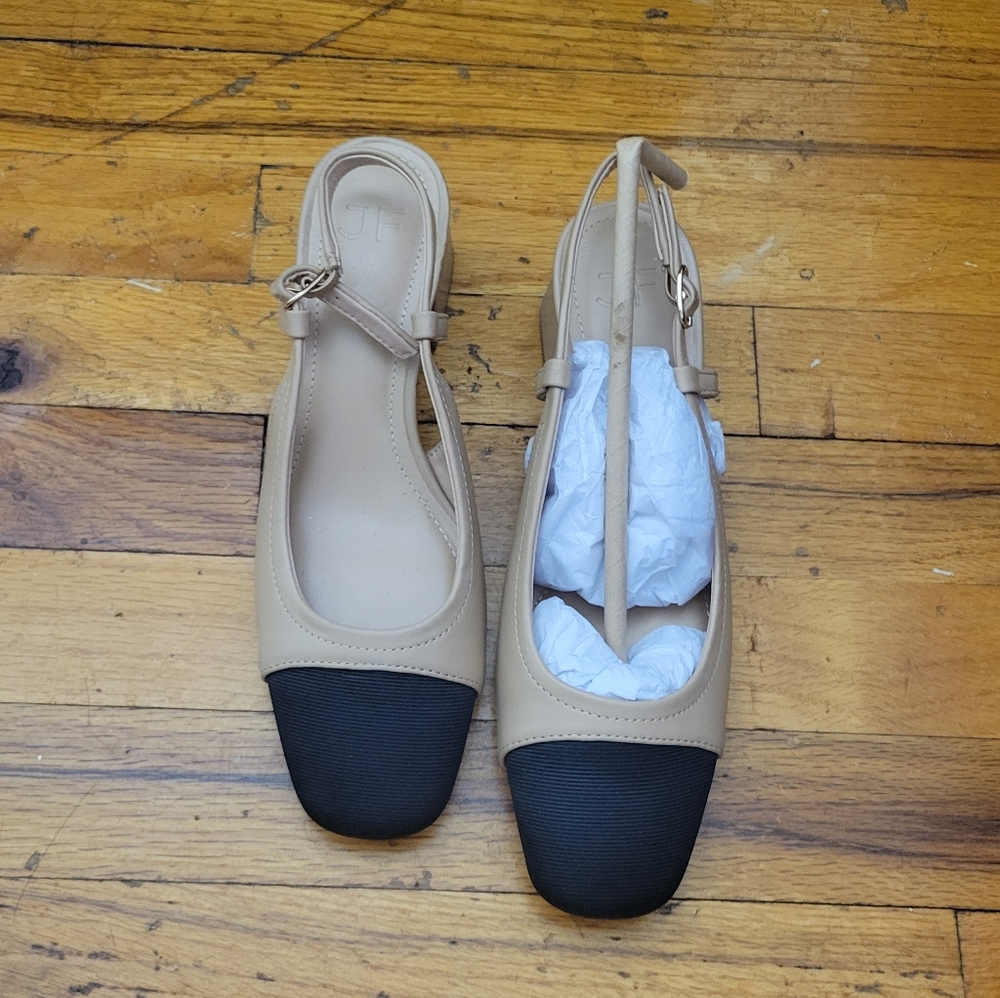 Elegant Tan and Black Women's Shoes